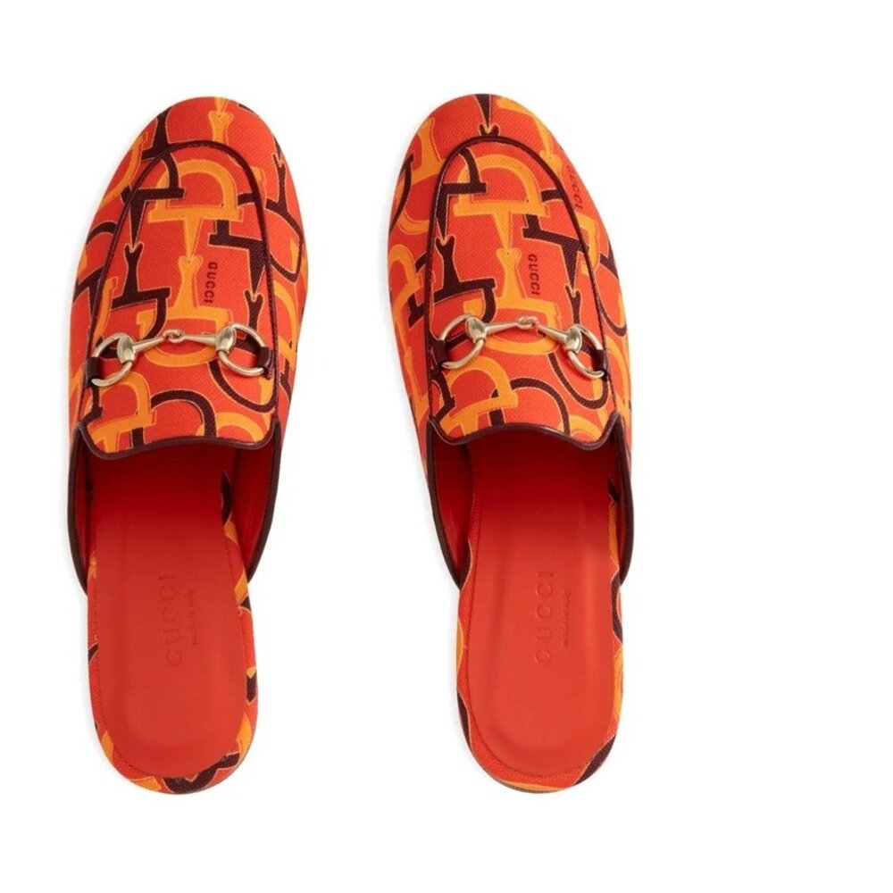 NIB Gucci Princetown orange leather horsebit mules IT 38/ US 8
